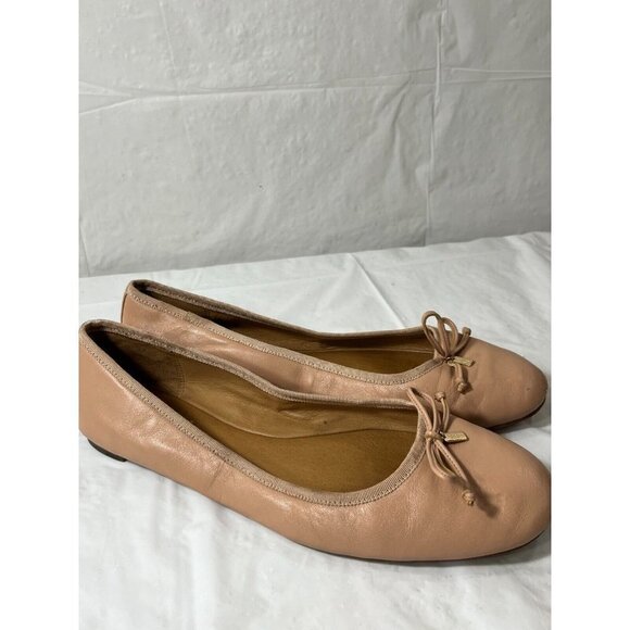 COACH “Flatiron” Nude Leather Round Toe Slip On Ballerina Flats, Women’s 9.5 B - Picture 11 of 13